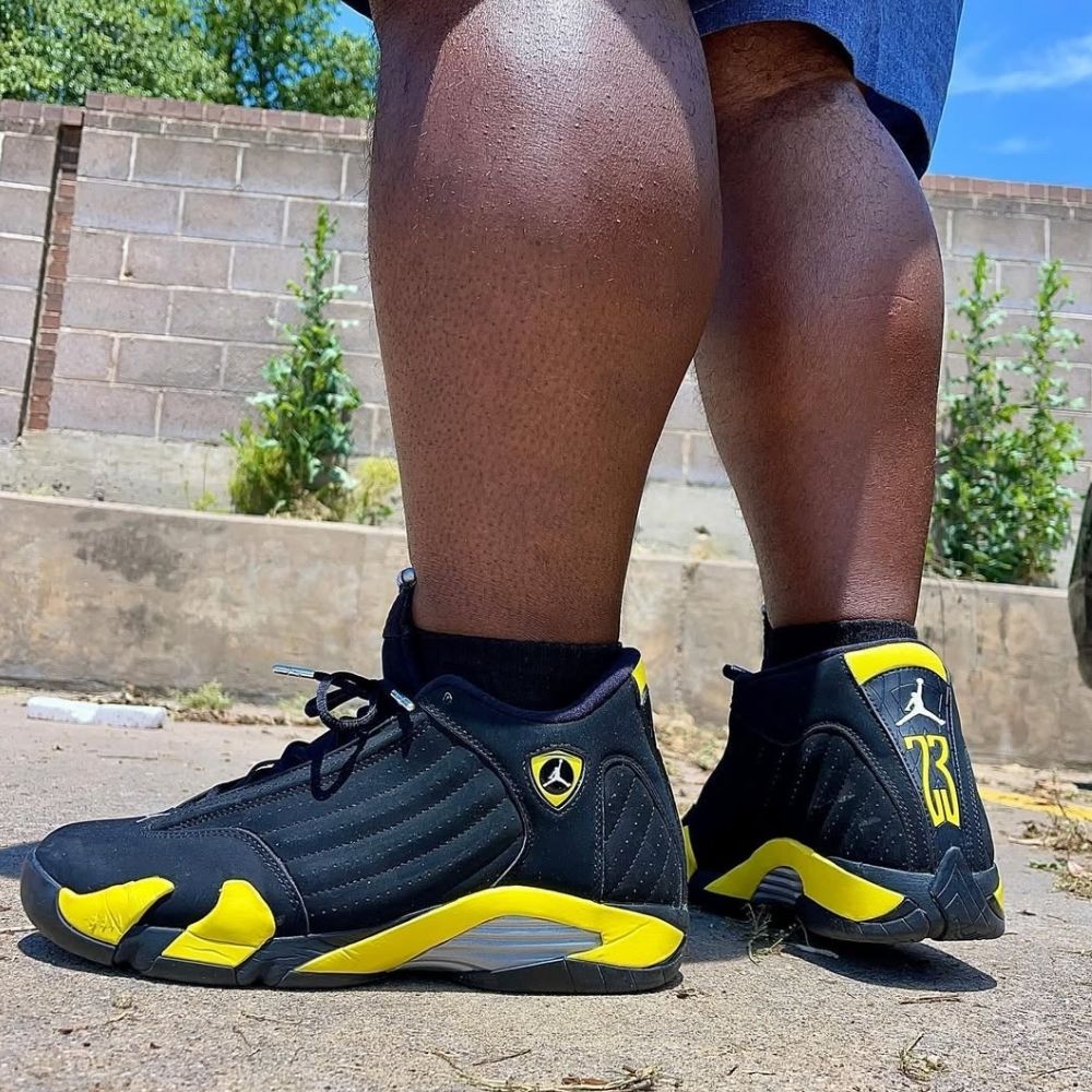 Air Jordan 14 Retro Thunder Black Tour Yellow