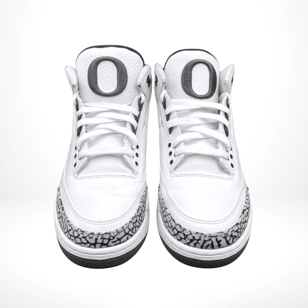 Air Jordan 3 Retro Oregon Ducks Pit Crew White Black