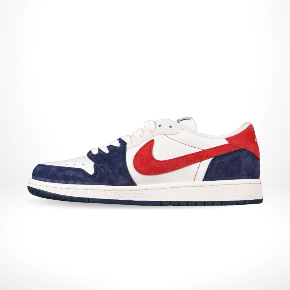 Air Jordan 1 Low x Travis Scott x Louis Vuitton White Red Blue Custom