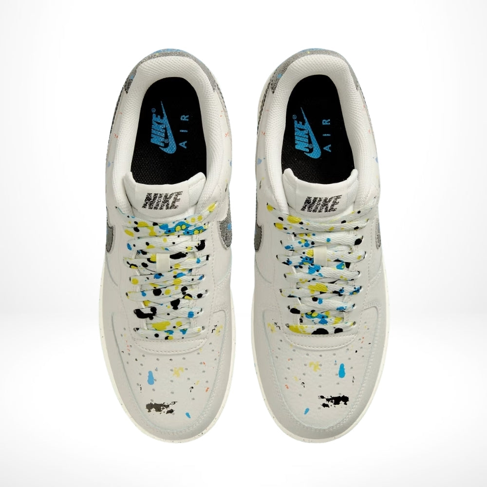 Air Force 1 Low Paint Splatter Light Bone Black Sail