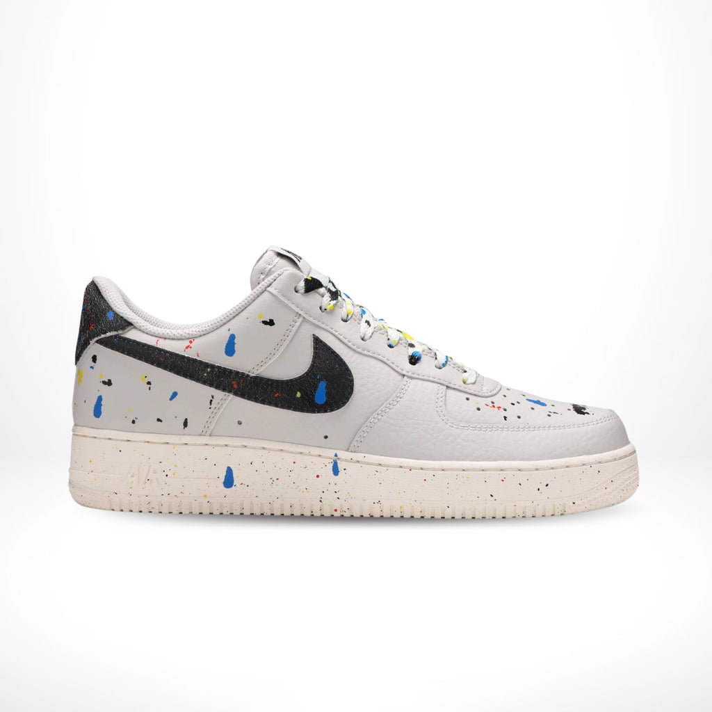 Air Force 1 Low Paint Splatter Light Bone Black Sail