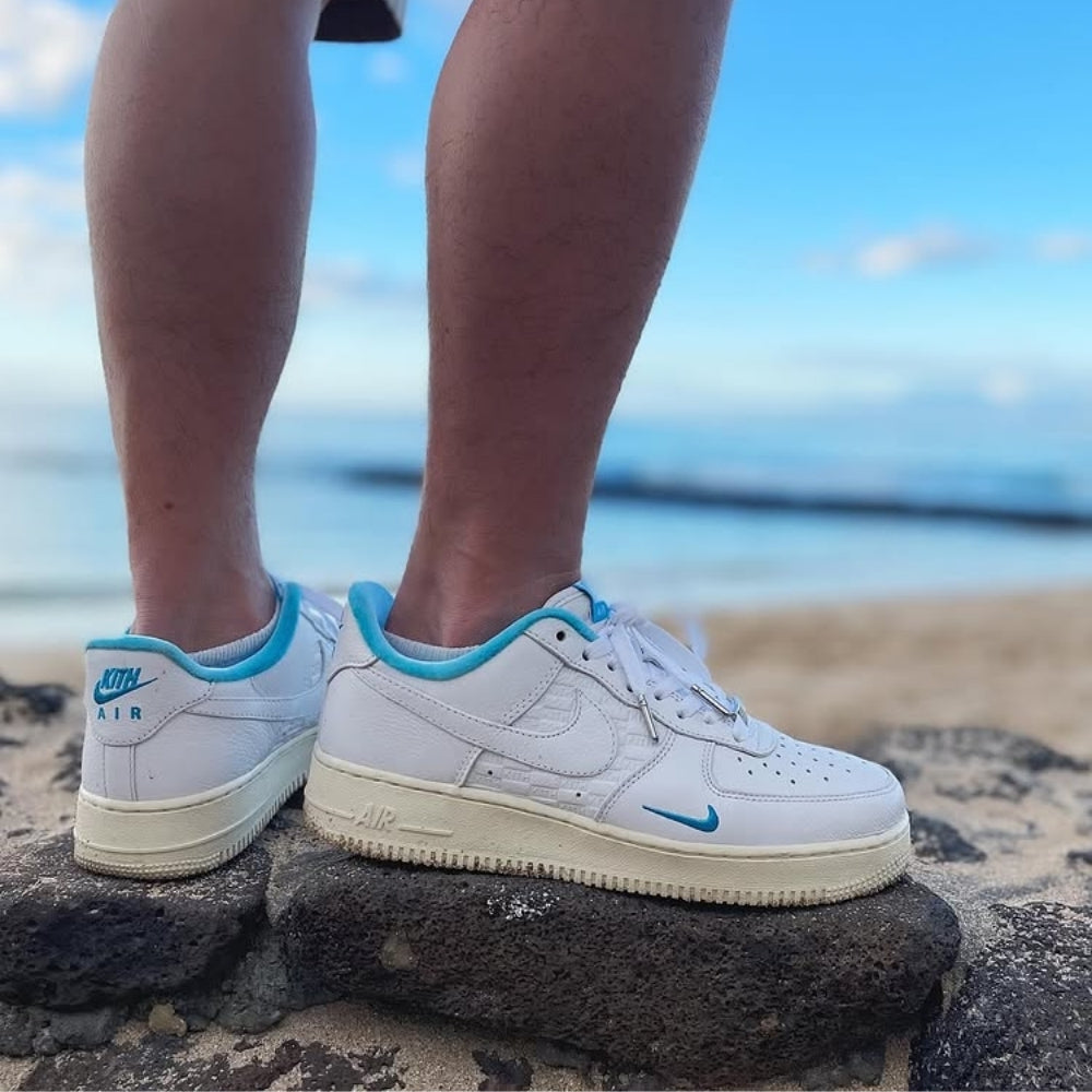 Air Force 1 Low Kith Hawaii White Blue Lagoon Aloe Verde
